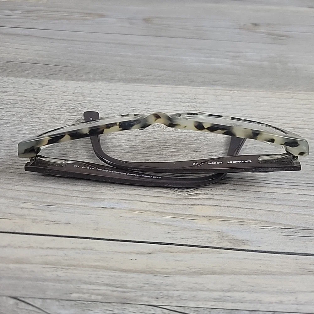 Coach HC6070 5325 Snow Leopard Tortoise Brown Eyeglasses FRAMES‎ ONLY 51-17-135